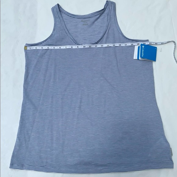 NWT Columbia tank top. Gray and white stripe. Size xl. - Picture 3 of 10